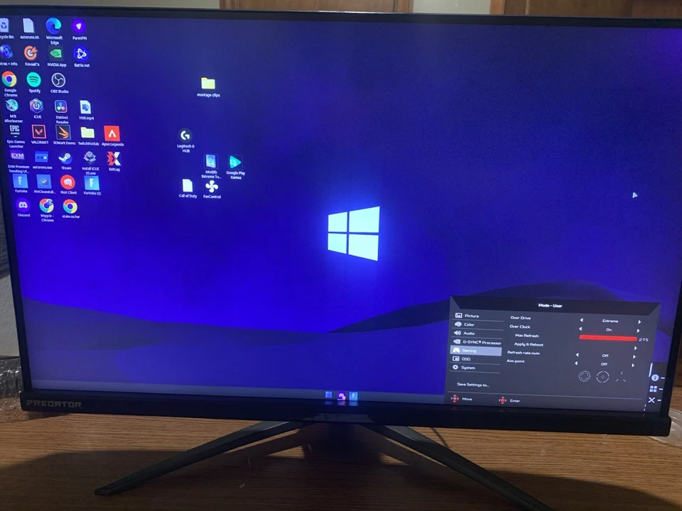 Acer Predator X27U X2bmiiprx 27" WQHD Gaming Monitor 2560x1440 240Hz 0.01ms - Image 3 of 4