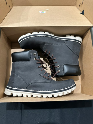 Timberland Brookton 6'' Dark Gray Nubuck Boots Size 9 Brand New