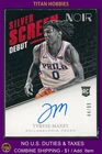2020-21 Panini Noir Silver Screen Debut Autograph #TM Tyrese Maxey AUTO RC /99