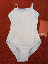 Mirella Blue Cami Leotard Butterfly Rhinestone Details Dance Ballet Movement NWT
