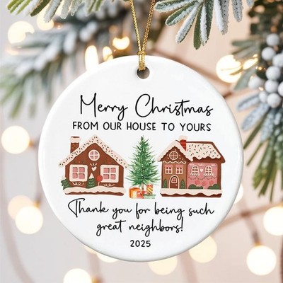 Christmas Neighbors Gingerbread Houses Ornament 2025, Neighbor Christmas Orna...