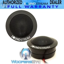 SOUNDSTREAM 1" AUDIOPHILE DOME FLUSH MOUNT 4-OHM SWIVEL TWEETERS CAR AUDIO NEW
