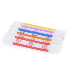 L LIKED Pack of 250 Currency Band Bundles Self Sealing Straps Bands...