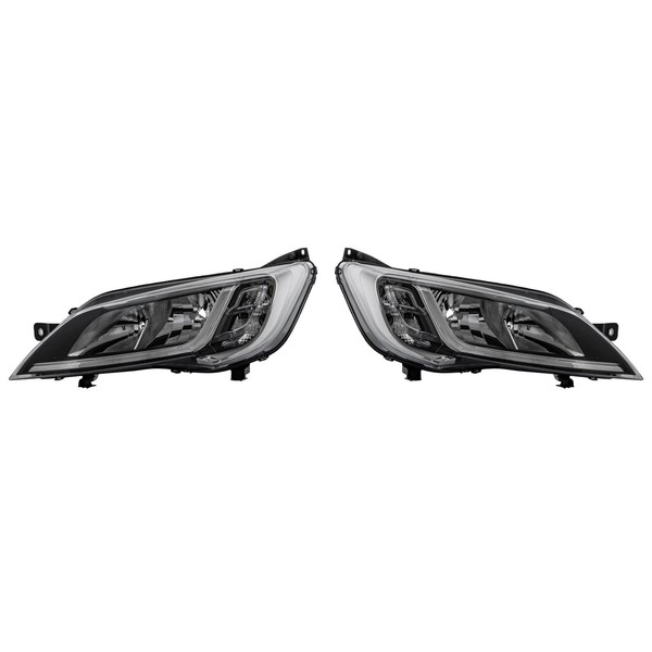 Scheinwerfer Set Links & Rechts Chrom H7/H7/W21/5W Mit Tagfahrlicht FüR Fiat-image