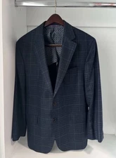 TED BAKER London Endurance Plaid WOOL Gladio Men's 42 S Blazer Jacket EXC