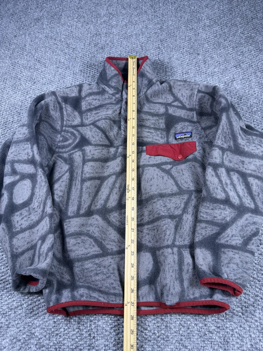 Patagonia Synchilla Pullover Mens Small Gray Fleece Snap-T