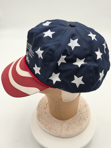 VTG Stars n Stripes Rope Front Snapback Trucker Cap B&T Distributors Mastic Co - Picture 2 of 10