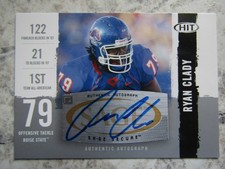 Boise St. Ryan Clady Signed Autographed 2008 SAGE HIT Mint