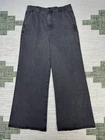 Ann Taylor The Trouser High Rise Jeans Womens 14 Black Denim Wide Leg 32x31