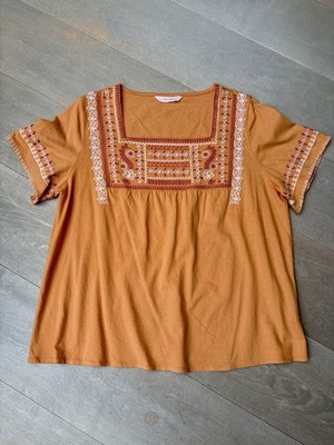 ODD MOLLY Tunika Top Shirt bestickt, wie Neu! Orange Gr. 3