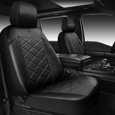 CAR PASS Leather Seat Covers Memory Foam, Waterproof Faux Leather Car Seat Co...
