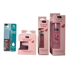 B pure glow up Set Of 4 PCs, Moisturizer, Serum, Toner & Lip Oil. Holiday Gift🎁