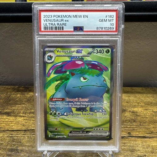 Pokemon Venusaur EX Full Art Rare Ultra 182/165 Scarlet & Violet 151 PSA 10