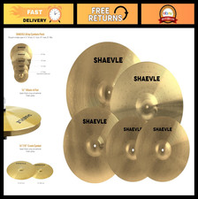 5-Piece Alloy Cymbal Pack for Drum Set - 14"/16"/18"/20" Golden Cymbals