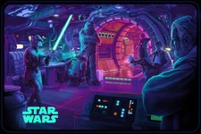 Juan Ramos Acting on Instinct  Star Wars - BNG Mondo  art print 24x36 Bottle Nec