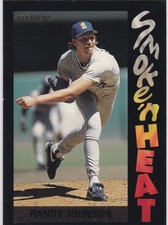 RANDY JOHNSON 1992 Fleer #11 of 12 SMOKE 'N HEAT Seattle Mariners Baseball Card
