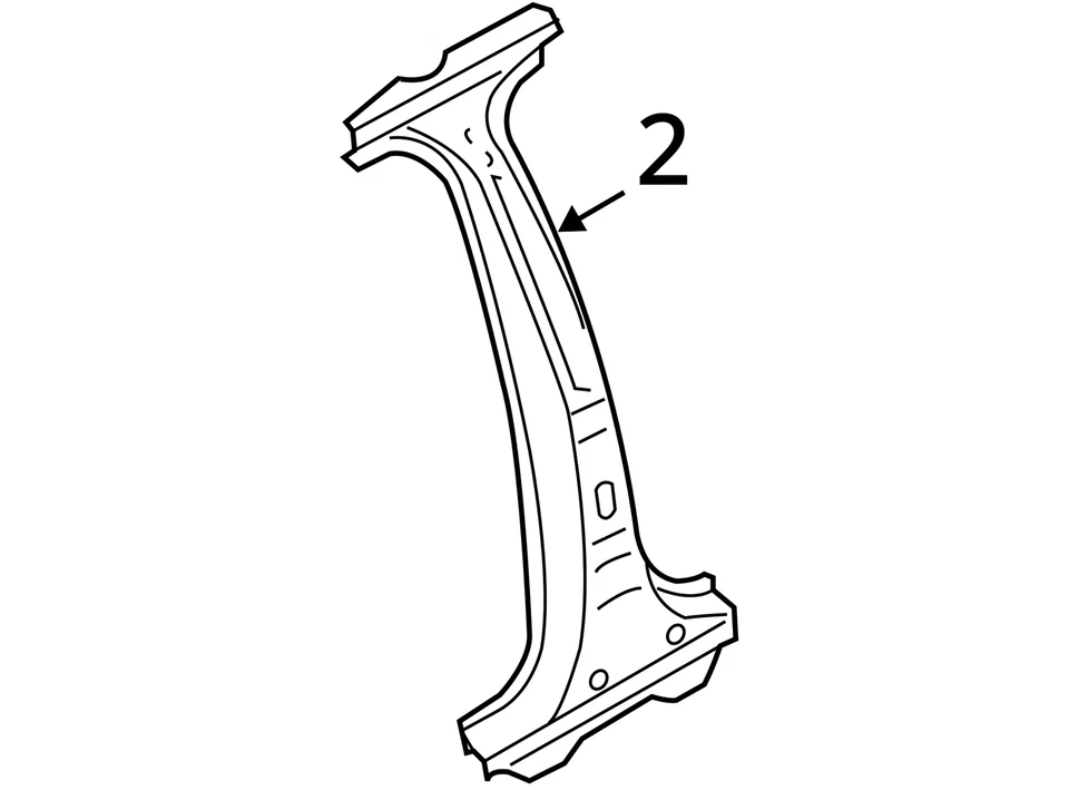 2017 - 2018 AUDI RS3 SEDAN 8VM OEM LEFT CENTER PILLAR *STRUCTURE CUT* Foto 4 de 4