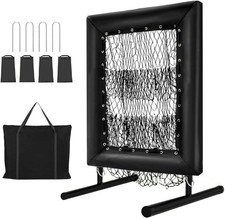 9Hole Adjustable Baseball Pitching Net Hit Zone Aim Trainer for Batting Pitching