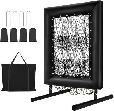9Hole Adjustable Baseball Pitching Net Hit Zone Aim Trainer for Batting Pitching