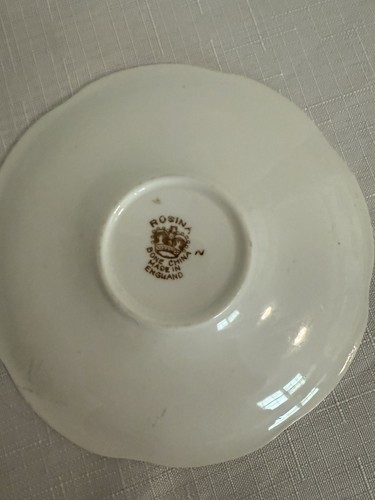 VINTAGE ROSINA FINE BONE CHINA TAZZA E PIATTINO MULTICOLORE FLOREALE INGHILTERRA - Foto 4 di 5