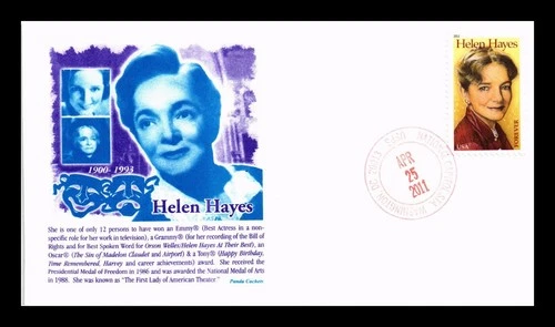 US COVER HELEN HAYES LEGENDS OF HOLLYWOOD FIRST DAY ISSUE PANDA CACHET