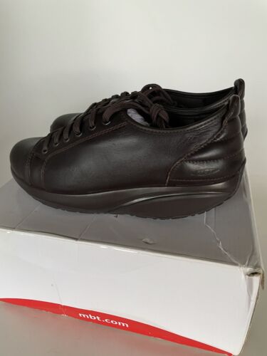 MBT Mujer Low Trainers Batini con cordones TALLA 37/6-6,5 Negro Café Cuero Napa - Imagen 3 de 7
