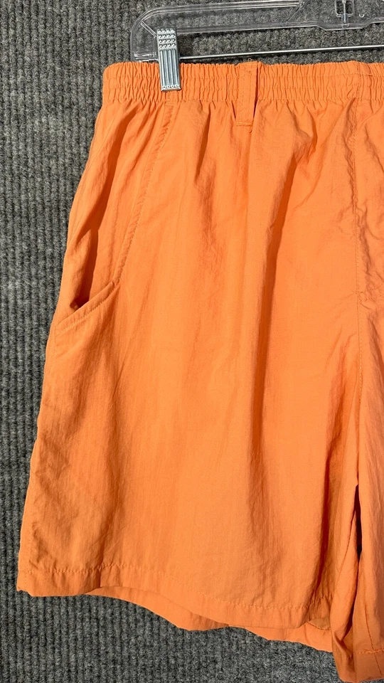 Columbia 男式工装板短裤大号橙色弹力腰网眼衬里 — 第 2/4 张图片