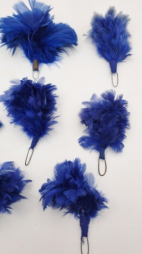PAQUETE X 8 ORIGINAL MILITAR BRITÁNICO REGIMIENTO REAL DE ESCOCIA HACKLE AZUL - Imagen 3 de 3