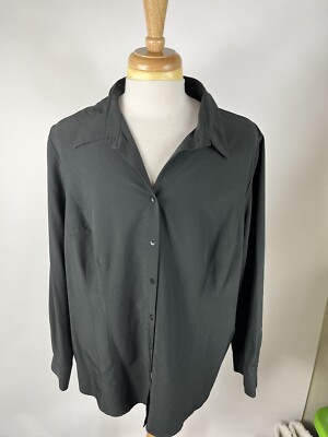 Lane Bryant Woman s Size 22/24 Long Sleeve Button Up Top -3346
