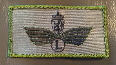 NORWAY AIR FORCE  PATCHES - FLYWING GREEN  LUFTSKYTTER PATCH 
