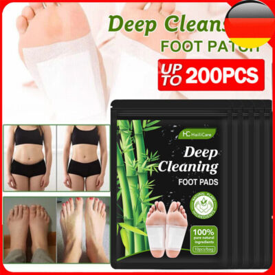 200 Stück Entgiftungspflaster Fusspflaster Detox Pflaster Bambus Foot Patch Pads