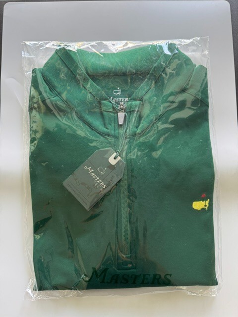 2026 Masters Tech Medium Green Solid Quarter 1/4 Zip Golf Pullover