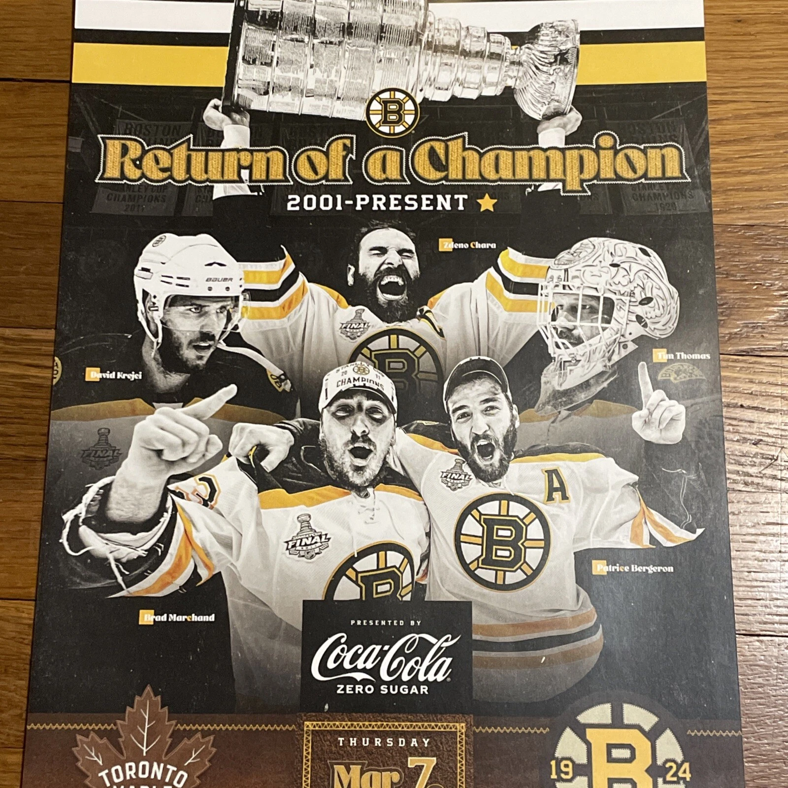 Boston Bruins Game Day Poster Era Night Toronto
