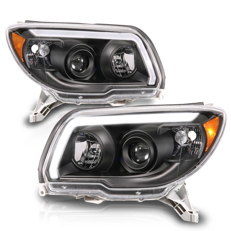 For 2006-2009 Toyota 4 Runner ANZO Projector Headlights Plank Style Black Foto 2 de 4