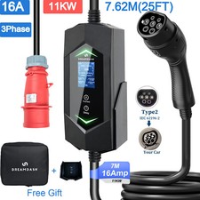 Caricabatteria EV 7m Mobile Wallbox 11KW tipo 2 16A stazione di ricarica auto elettrica Charger EU