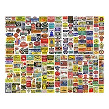 240 Model Train Signs, HO-Scale, Multi-Scale Advertising Signs, 1 STICKER SHEET