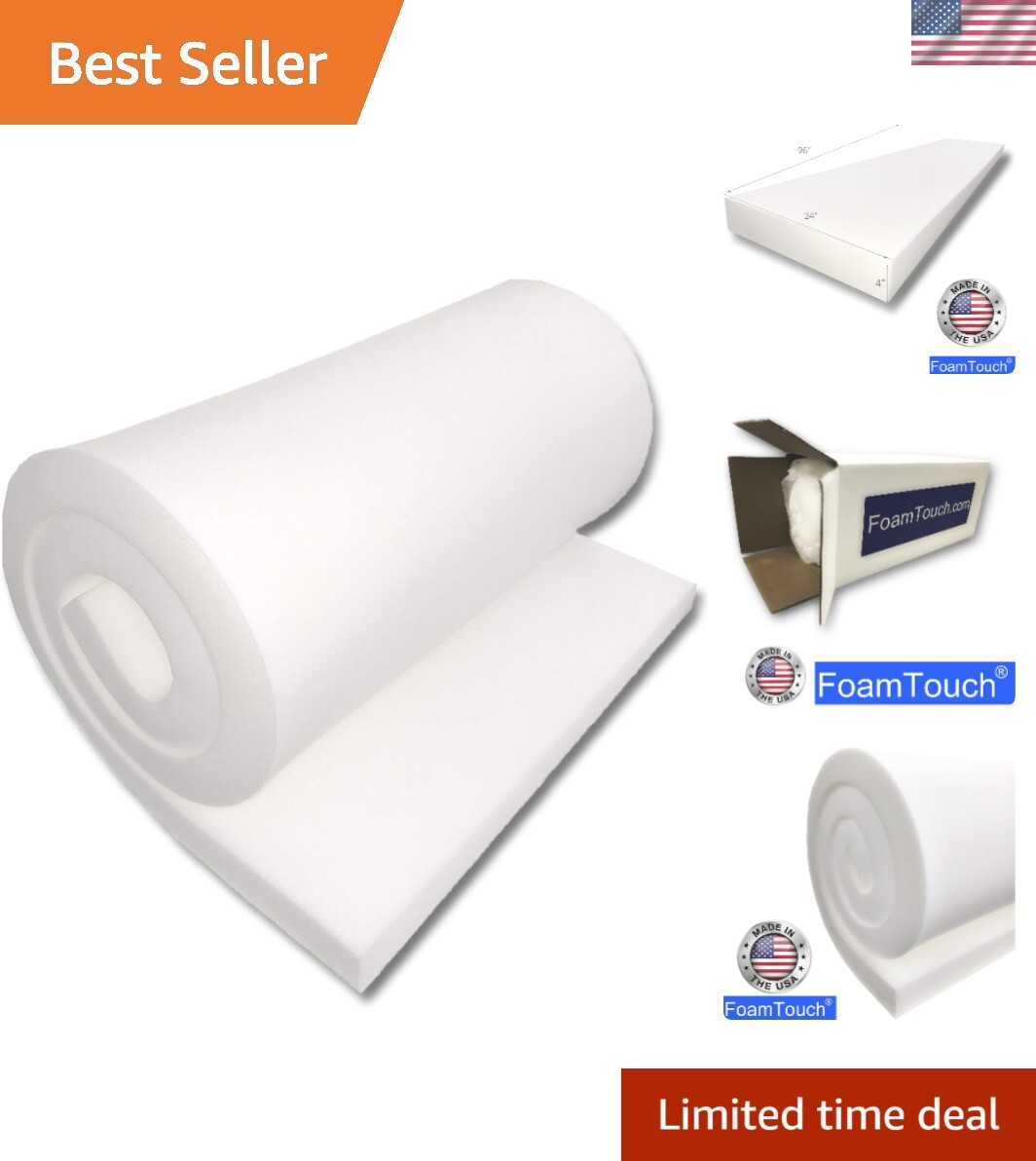 4x24x96HD1.8 Upholstery Foam 24x96, 1 Count Pack of 1, White