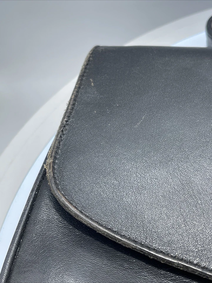 Vintage GOLDPFEIL Soft Leather Portfolio Black Document  Briefcase Satchel Bag - Image 4 of 4