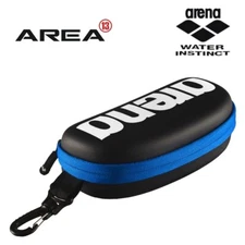Arena Goggle Case Black-White-Royal, Swimming Goggle Case 