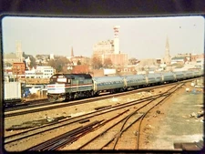 HE17 ORIGINAL TRAIN SLIDE ENGINE AMT AMTRAK  NEW LONDON CT 2173 258 CITY