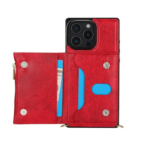 For iPhone 16 15 14 13 12 11 Pro Max XS 8 7 Plus Leather Wallet Case Cover Strap - Picture 34 of 56