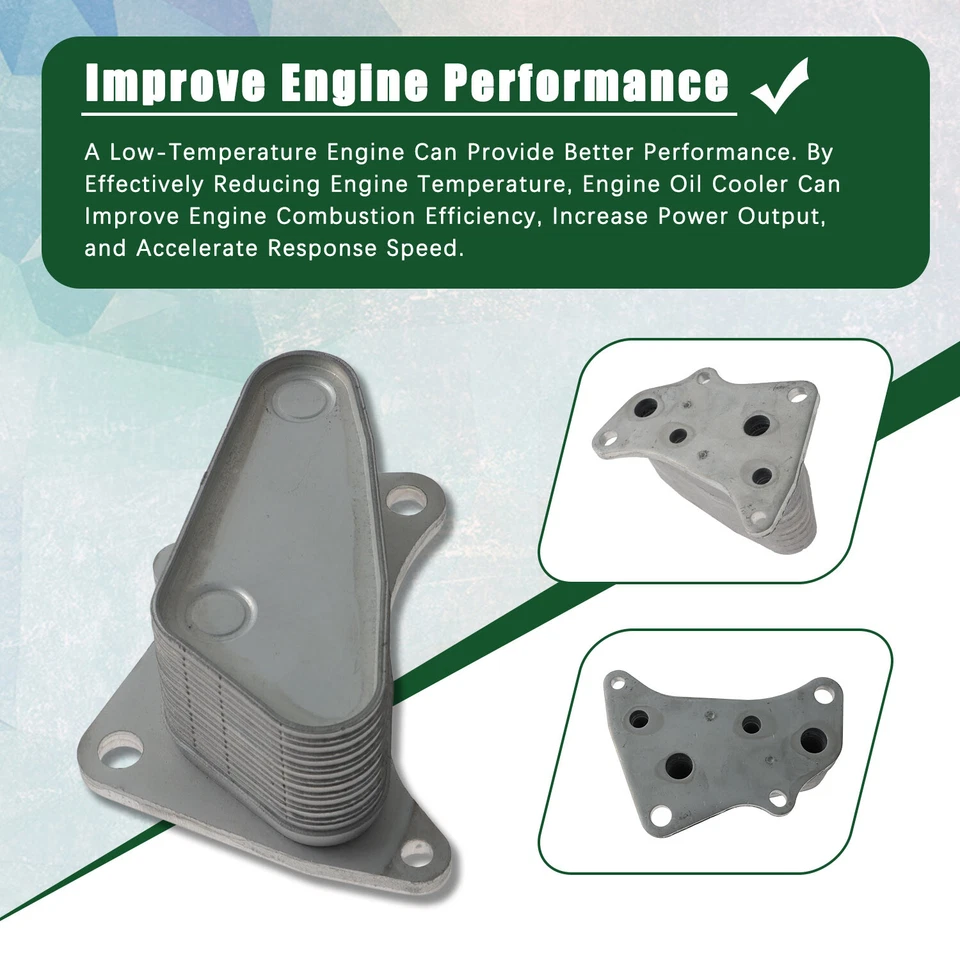 New Engine Oil Cooler Fit for 2018-2022 GMC Terrain Chevrolet Equinox 1.5L - Image 2 of 4