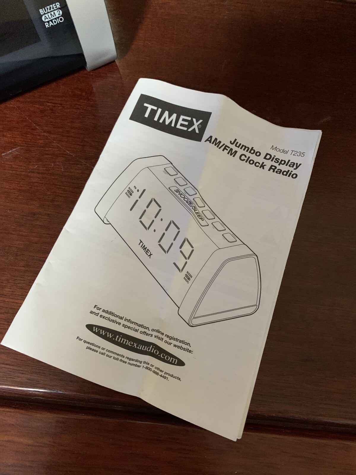Timex Jumbo Display AM/FM Clock Radio T235