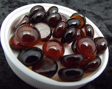  25 96 COE Med AMBER Transp Handmade Glass Design Elements Dots Pebbles 96COE