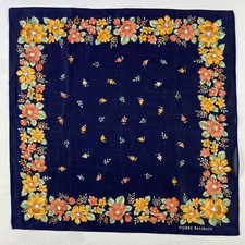 Vintage Pierre Balmain Handkerchief Neckerchief Bandana Pocket Square