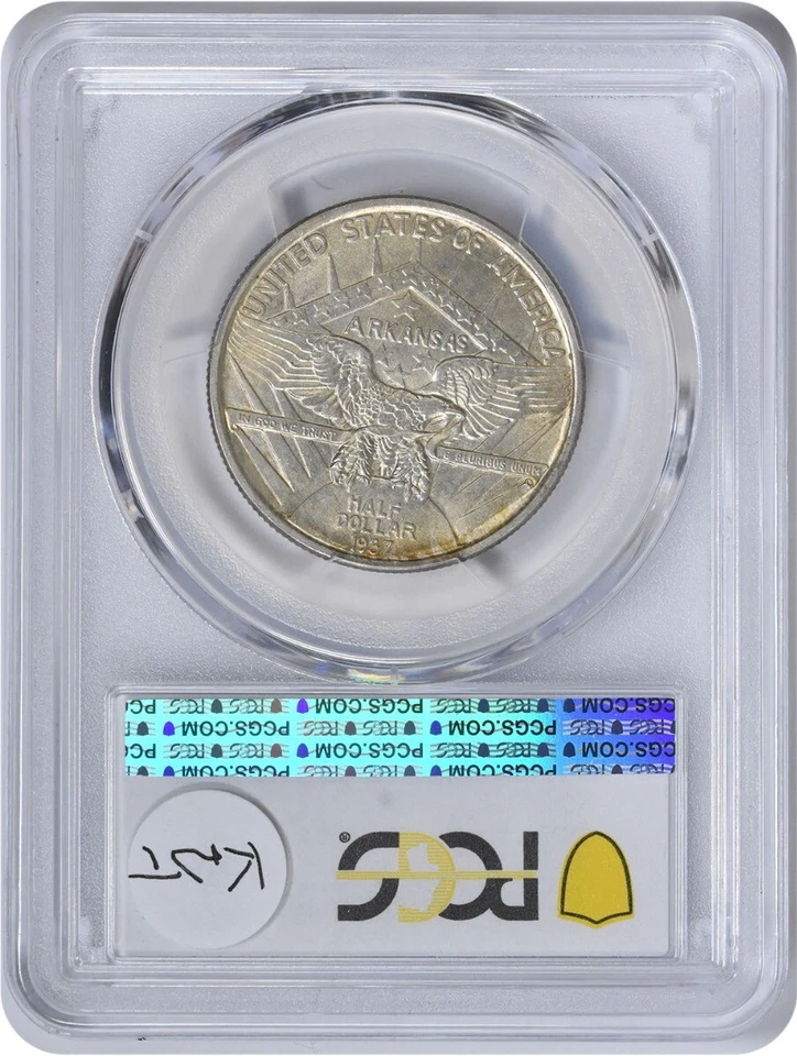 Arkansas Commemorative Silver Half Dollar 1937 MS65 PCGS - Image 2 of 2