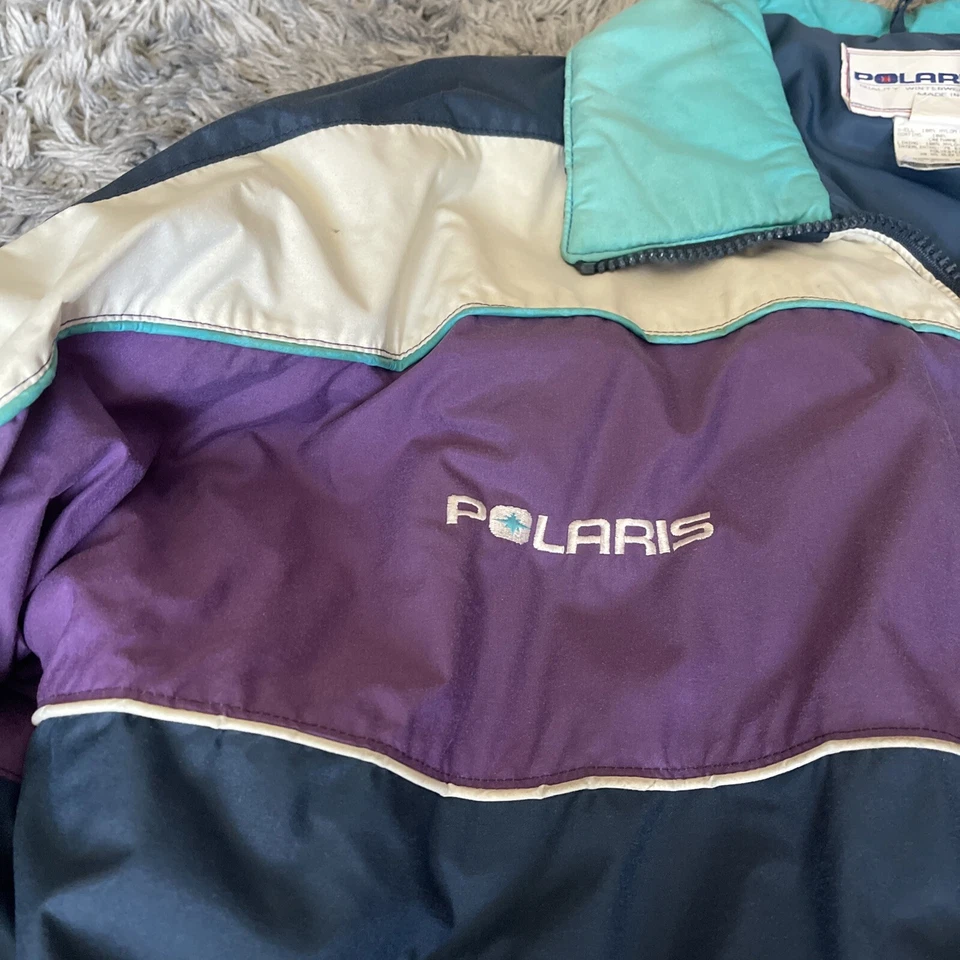 Vintage Polaris Classic 500 Snowmobile Jacket Coat Men’s Sz 2XL - Image 4 of 4