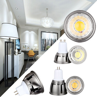 GU10 MR16 GU5.3 E27 Dimmable LED COB Spotlight Bulbs 6W 9W 12W Lamp Bright SS55