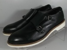 5910611 SP50 ATWELL MEN'S SHOES SIZE 9 M BLACK LEATHER MONK JOHNSTON MURPHY