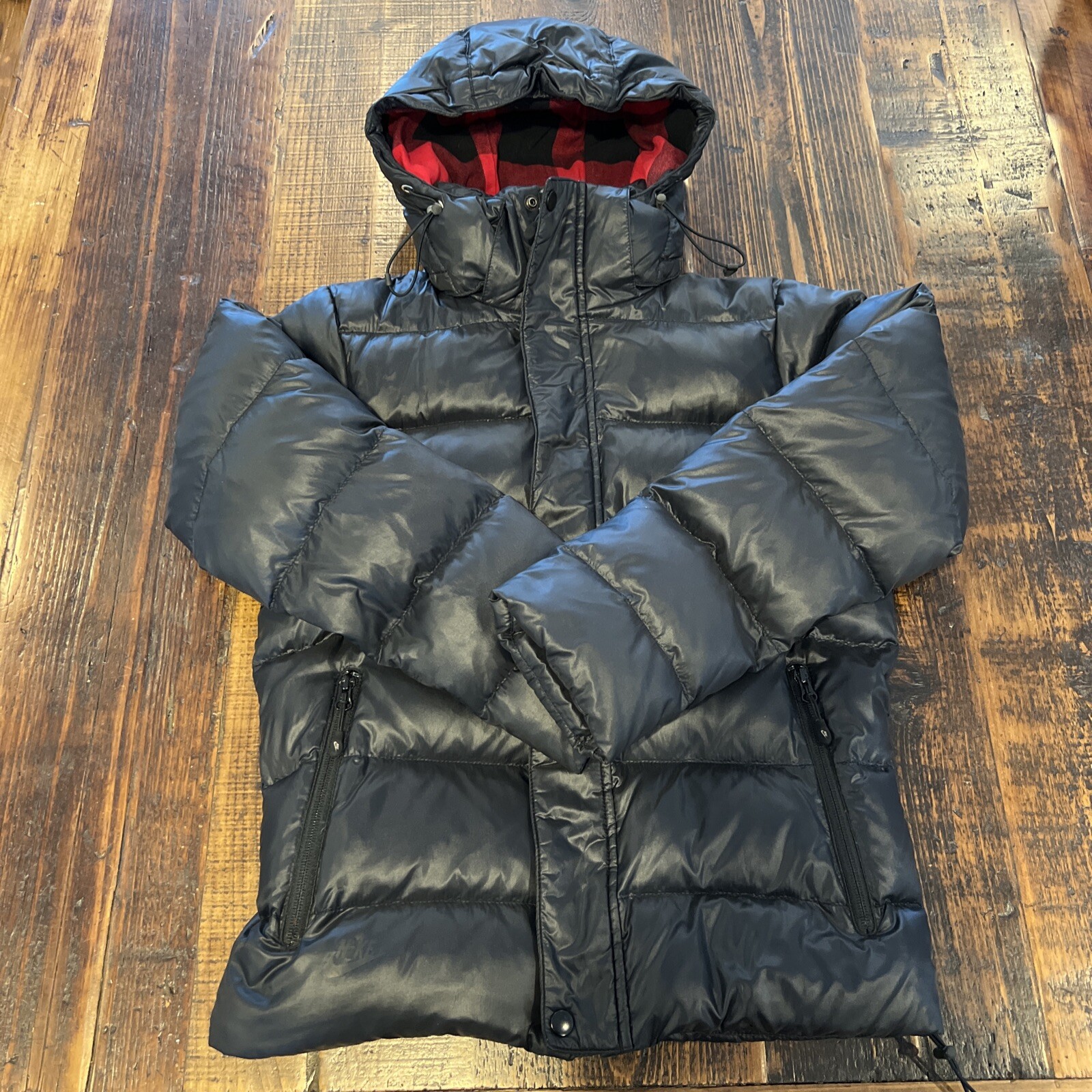Nike Down Puffer Jacket Plaid Interior 